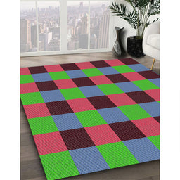 Machine Washable Transitional MediumSea Green Rug in a Family Room, wshpat1073