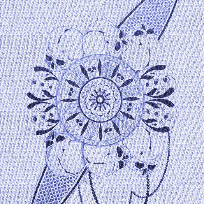 Patterned Lavender Blue Rug, pat1074blu