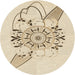 Square Patterned Peru Brown Rug, pat1074brn