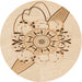 Square Patterned Bronze Brown Rug, pat1074org