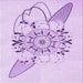 Round Patterned Purple Rug, pat1074pur
