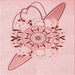Round Patterned Light Rose Pink Rug, pat1074rd