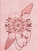 Patterned Light Rose Pink Rug, pat1074rd