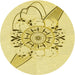 Square Patterned Orange Gold Rug, pat1074yw