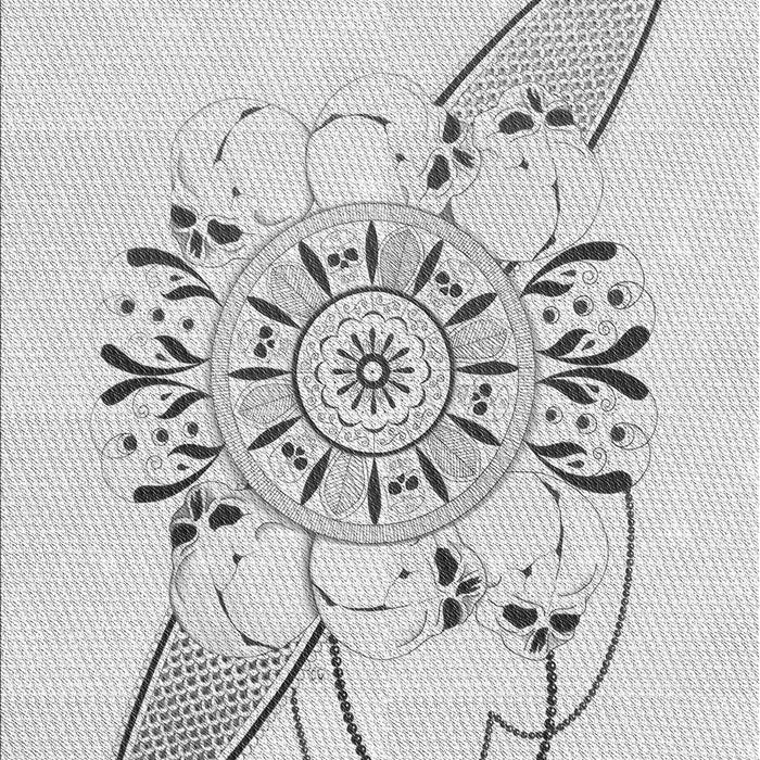 Machine Washable Transitional White Smoke Rug, wshpat1074