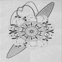 Sideview of Machine Washable Transitional White Smoke Rug, wshpat1074