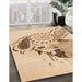 Patterned Golden Blonde Gold Rug in Family Room, pat1075org