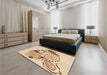 Patterned Golden Blonde Gold Rug in a Bedroom, pat1075org
