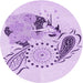 Square Patterned Purple Rug, pat1075pur