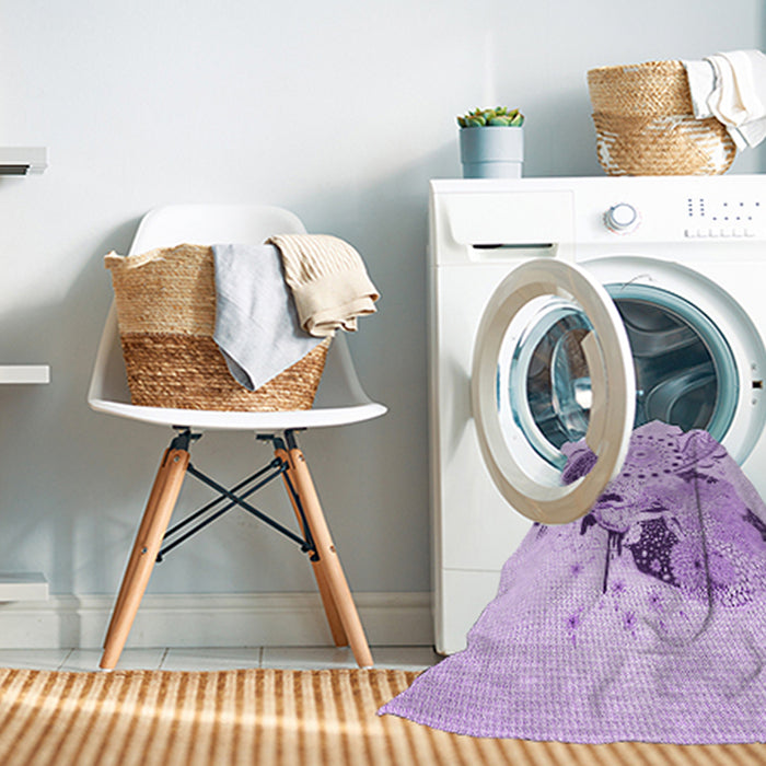 Machine Washable Transitional Purple Rug in a Washing Machine, wshpat1075pur