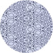 Square Patterned Lavender Blue Rug, pat1076blu