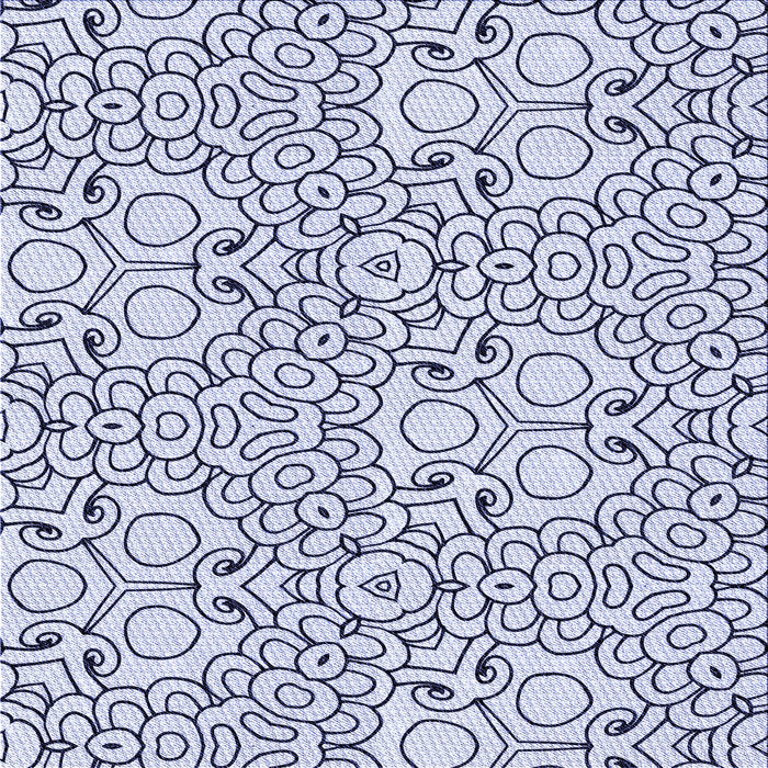 Round Patterned Lavender Blue Rug, pat1076blu