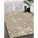 Machine Washable Transitional Brown Rug in a Family Room, wshpat1076brn