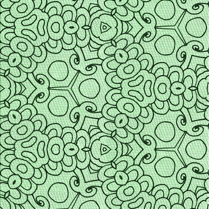 Machine Washable Transitional Mint Green Rug, wshpat1076grn