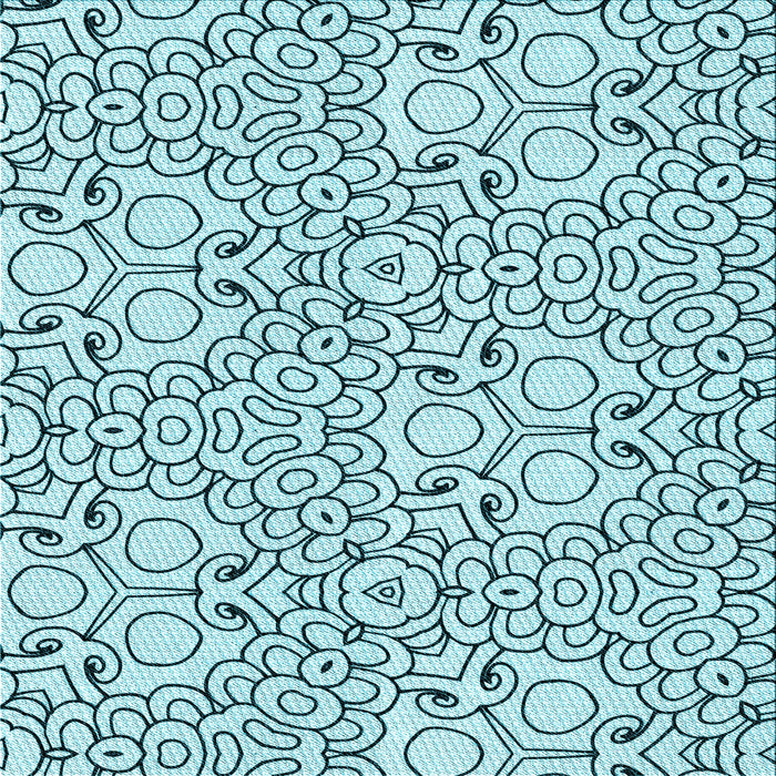 Round Machine Washable Transitional Deep-Sea Green Rug, wshpat1076lblu