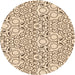 Square Patterned Light Brown Rug, pat1076org