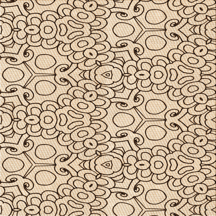 Round Patterned Light Brown Rug, pat1076org