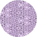 Square Patterned Purple Flower Purple Rug, pat1076pur