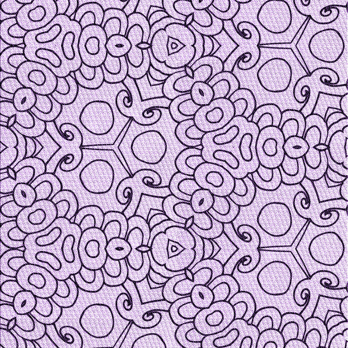 Patterned Purple Flower Purple Rug, pat1076pur