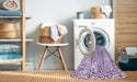 Machine Washable Transitional Purple Flower Purple Rug in a Washing Machine, wshpat1076pur