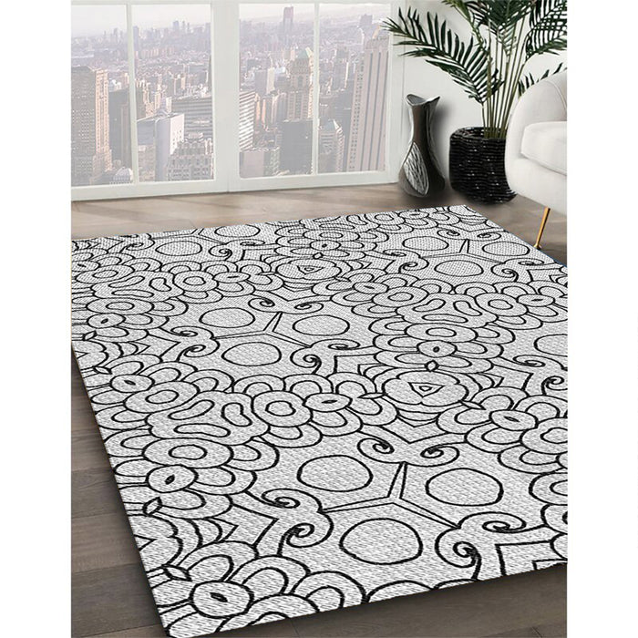 Machine Washable Transitional White Smoke Rug in a Family Room, wshpat1076