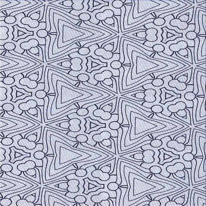 Round Patterned Lavender Blue Rug, pat1077blu