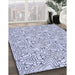 Machine Washable Transitional Lavender Blue Rug in a Family Room, wshpat1077blu