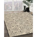 Machine Washable Transitional Brown Rug in a Family Room, wshpat1077brn