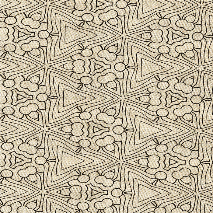 Round Patterned Brown Rug, pat1077brn