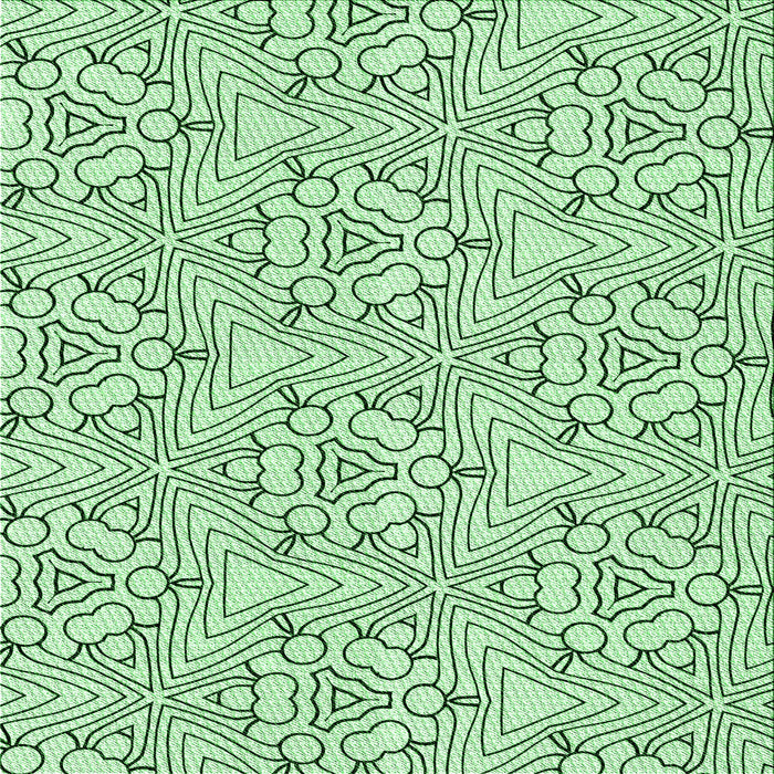 Round Machine Washable Transitional Mint Green Rug, wshpat1077grn