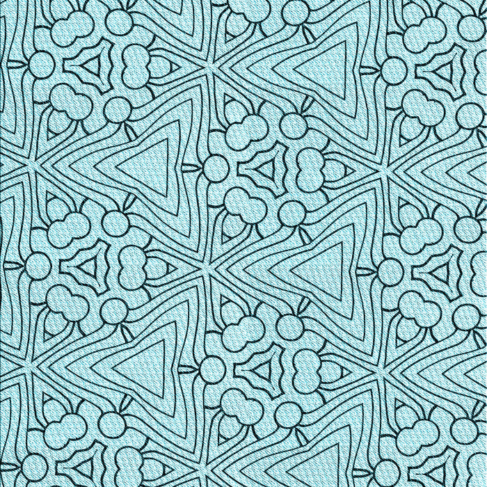 Patterned Deep-Sea Green Rug, pat1077lblu