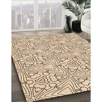 Patterned Copper Brown Rug, pat1077org