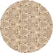 Square Patterned Copper Brown Rug, pat1077org