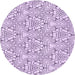 Square Machine Washable Transitional Purple Flower Purple Rug in a Living Room, wshpat1077pur