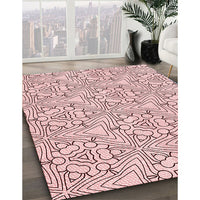 Patterned Red Rug, pat1077rd