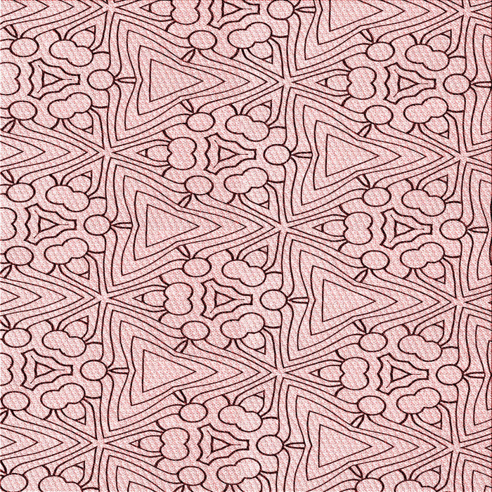 Round Patterned Red Rug, pat1077rd