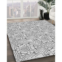 Patterned Gray Novelty Rug, pat1077