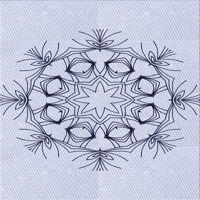 Round Patterned Lavender Blue Rug, pat1078blu