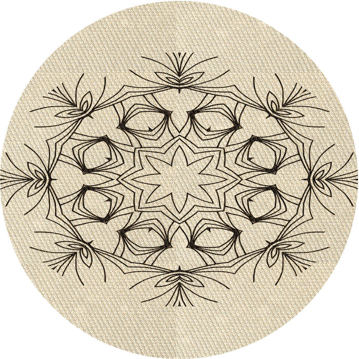 Square Patterned Moccasin Beige Rug, pat1078brn