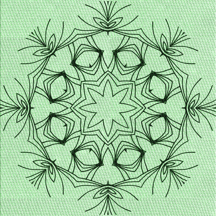 Machine Washable Transitional Mint Green Rug, wshpat1078grn