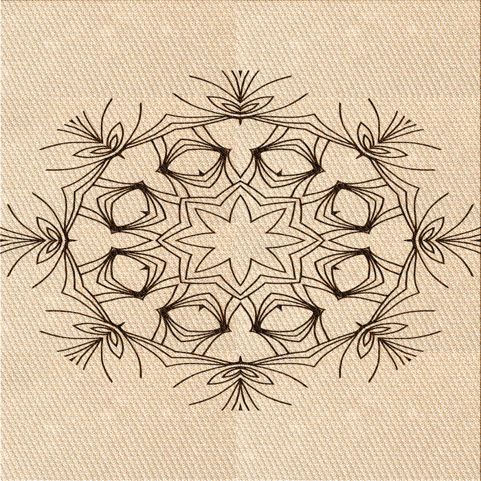 Round Machine Washable Transitional Peru Brown Rug, wshpat1078org