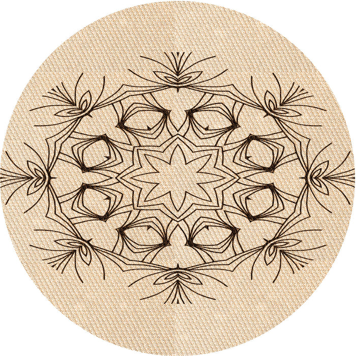 Square Machine Washable Transitional Peru Brown Rug in a Living Room, wshpat1078org