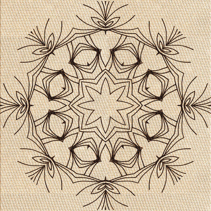 Patterned Peru Brown Rug, pat1078org