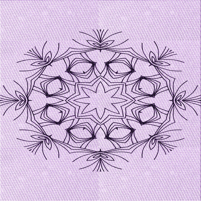 Round Patterned Lilac Purple Rug, pat1078pur