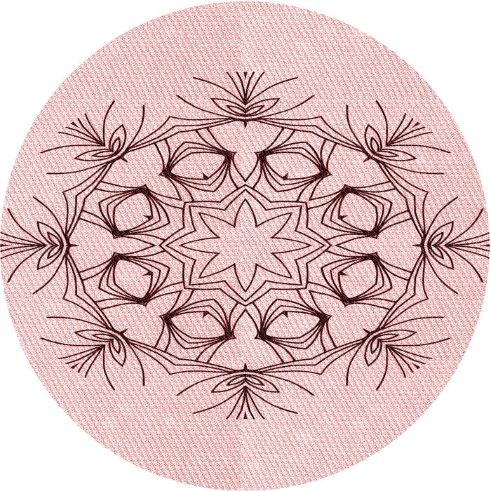 Square Patterned Pink Rug, pat1078rd