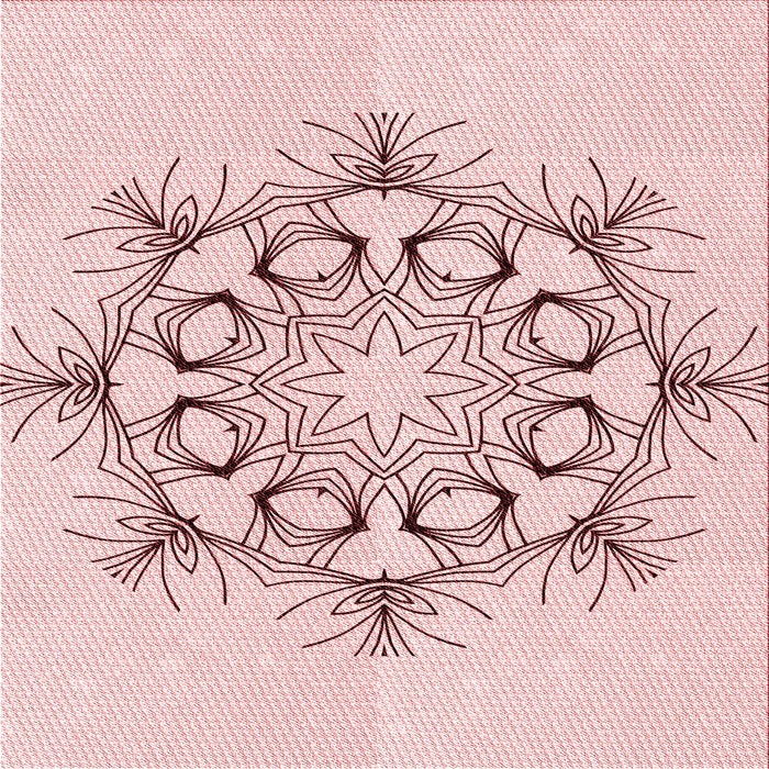 Round Machine Washable Transitional Pink Rug, wshpat1078rd