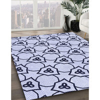 Patterned Lavender Blue Rug, pat1079blu