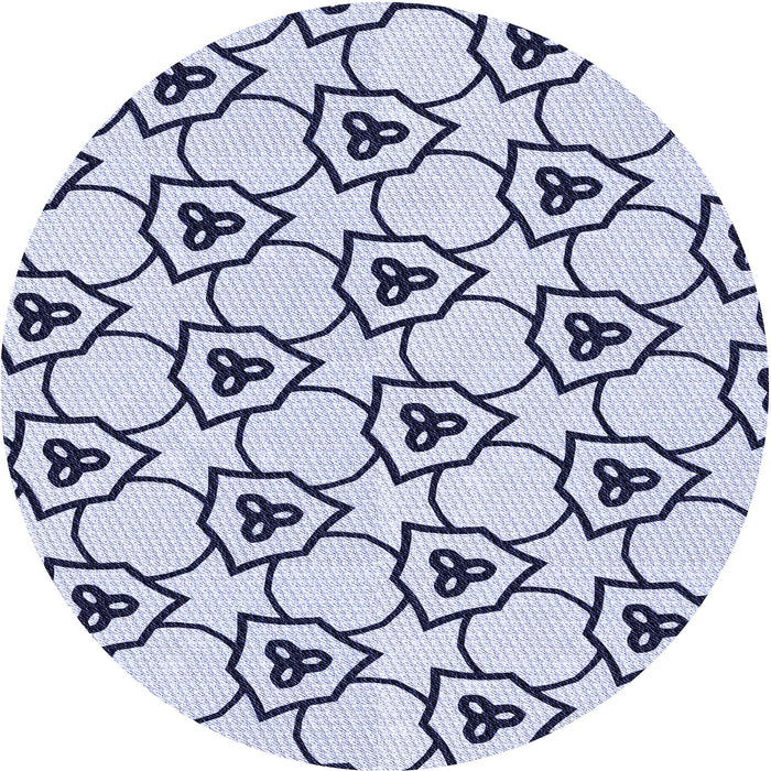 Square Patterned Lavender Blue Rug, pat1079blu