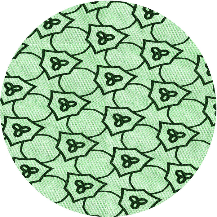 Square Patterned Mint Green Rug, pat1079grn