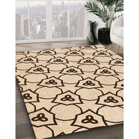 Patterned Light Brown Rug, pat1079org